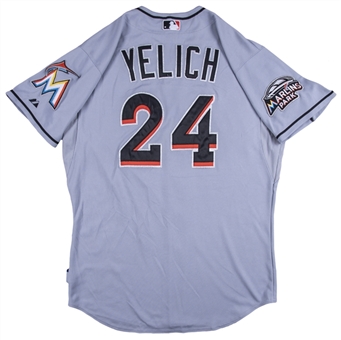 2012 Christian Yelich Game Used Arizona Fall League Miami Marlins Jersey